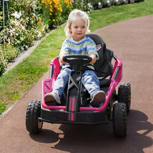 English Elm Qaba 24v Dual Motor Kids Ride on Car with Remote Spring Suspension and Led Lights W2225P217191