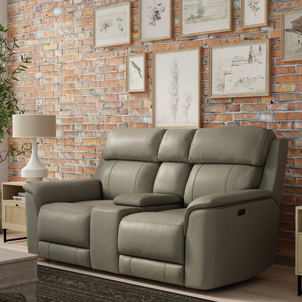 English Elm Oslo Dual Power Reclining Love Seat With Console - Premium Comfort, Usb Ports, And Stylish Design! B339P411565
