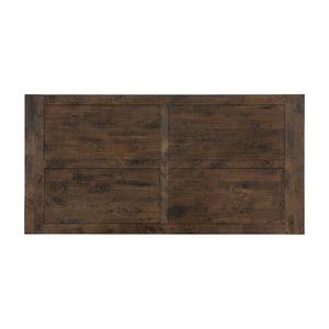 English Elm Classic Solid Rubberwood Dining Table Seats 6 with Burnished Grain for Warm Interiors B011P262312