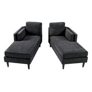 English Elm Swivel Barrel Accent Chair Chenille Tufted Round Club Seat for Living Room Lounge Black N719S002310B