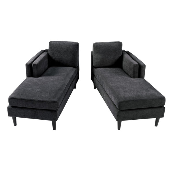 English Elm Swivel Barrel Accent Chair Chenille Tufted Round Club Seat for Living Room Lounge Black N719S002310B