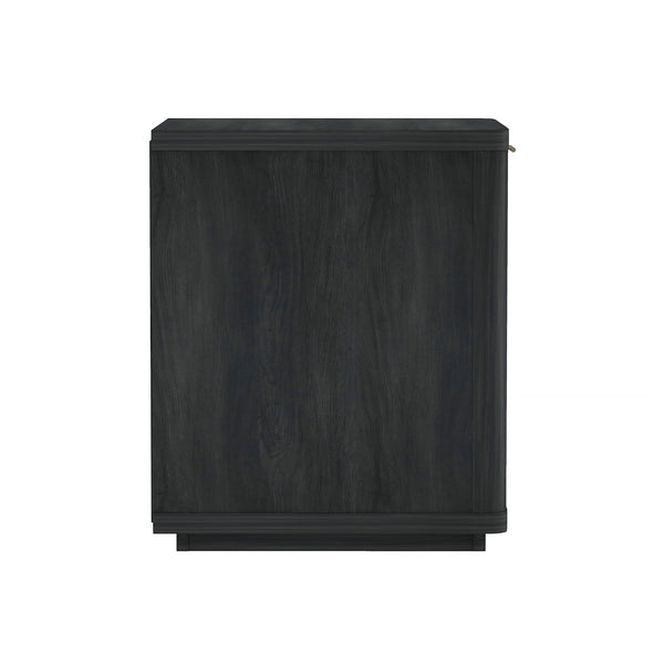 English Elm Evelyn 20" Charcoal Gray Nightstand With 1 Drawer & Open Shelf - Modern Design For Bedroom Storage B365P398530