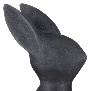 Marble Rabbit Sculpture - Handcrafted Contemporary Stone Art with Elegant Veining for Home Decor