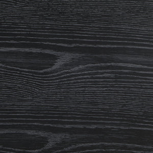 English Elm Danielle Modern 2-Drawer Nightstand in Black Oak Veneer with Gold Knobs, Smooth Glides & Shelf B050P376972