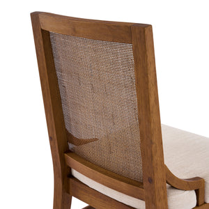 English Elm Christopher Knight Home® - Upholstered Dining Chairs Set Of 4 - Elegant Cane Back, Walnut Legs, Modern Comfort & Style N768P367152W_4