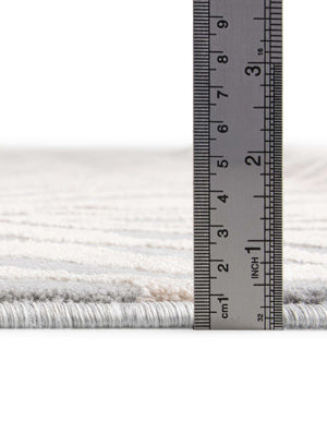 Unique Loom Finsbury Meghan Machine Made Animal Print Rug Gray and Ivory,  5' 3" x 8' 0"