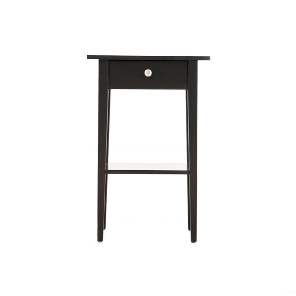 English Elm Sleek Black Nightstand: Modern Elegance With Space-Saving Design, Convenient Storage & Easy Assembly B078112075-GIGA