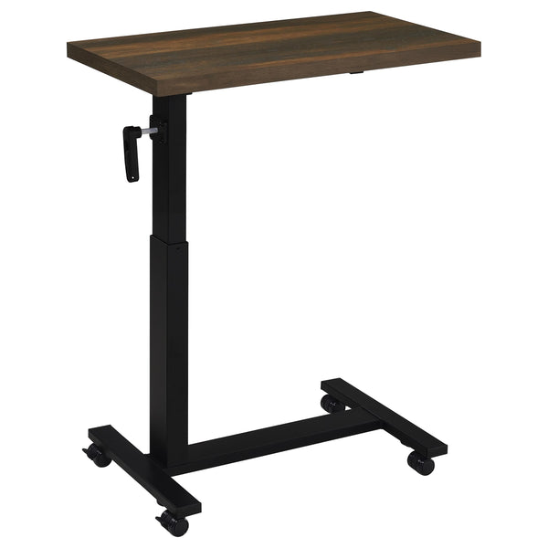 English Elm Geary Dark Pine Rolling C-Table with Hand Crank Height Adjust 27–39" Locking Casters for Laptop BreakfastGeary Dark Pine Rolling C-Table with Hand Crank Height Adjust 27–39" Locking Casters for Laptop Breakfast B062P375560