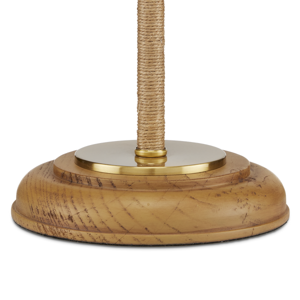 Sirocco Desk Lamp - Elegant Jute-Rope Design with Off-White Linen Shades for Stylish Home Décor