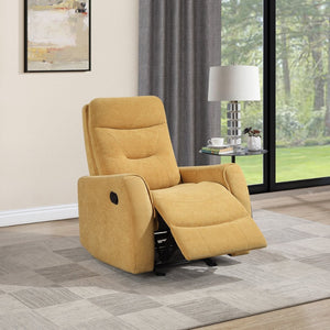 English Elm Paterson Microsuede Velvet Rocker Recliner Plush Swivel Chair for Living Room Yellow B078P497897