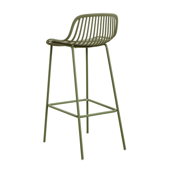 English Elm Benson Outdoor Stackable Barstools Set of 2 Uv Resistant Plastic Metal Patio Seating N776P390482G