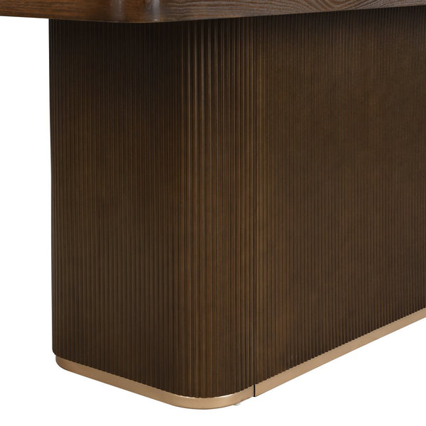 English Elm Christopher Knight Home® - 84" Rectangular Dining Table – Elegant Walnut Centerpiece For 6-8, Easy Assembly & Versatile Use! N771P296162T_N771P296163T