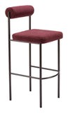 Livorno Barstool - Set of 2 Red & Bronze 109814 Zuo Modern