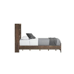 English Elm Wallace & Bay - Brown Full Bookcase Bed – Stylish, Space-Saving Design With Integrated Shelving For Modern Bedrooms B361S00013-GIGA
