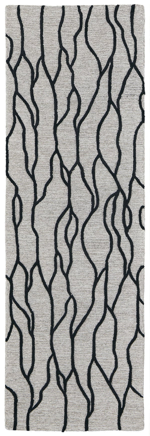 Feizy Rugs Enzo Hand-tufted Wool Rug - Chic Abstract Design, Stain-resistant, Durable For High Traffic Areas Ivory,Black,Taupe Wool 7428734fblktpei6a