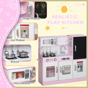 English Elm Qaba Pretend Play Kitchen Set for Kids with Chalkboard Ice Maker and 5 Accessories W2225P249825
