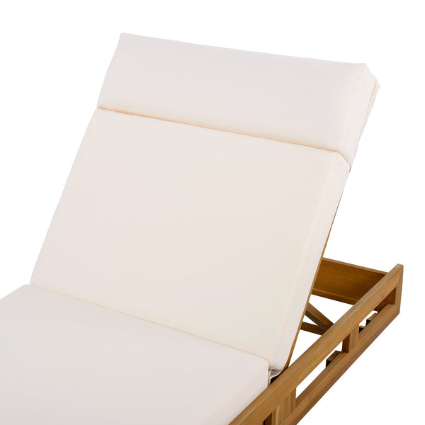 English Elm Christopher Knight Home® - Lounge Chaise Set - Adjustable Acacia Wood With Water-Resistant Cushions For Ultimate Comfort Outdoors N770P272405T_N770P285267C