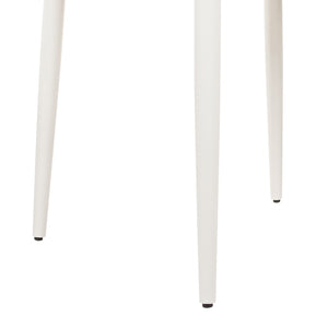 English Elm Jennifer Taylor Home - Santorini White 33.5" Square Outdoor Patio Table — Powder-Coated Aluminum, Compact Durable Side/Dining Table B2719P308010