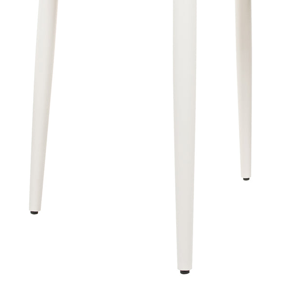 English Elm Jennifer Taylor Home - Santorini White 33.5" Square Outdoor Patio Table — Powder-Coated Aluminum, Compact Durable Side/Dining Table B2719P308010