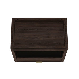 English Elm Evelyn 32" Nightstand In Brown - Modern Mdf Design With Drawer & Open Shelf For Stylish Storage Solutions B365P398524