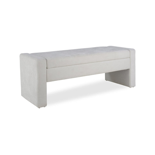 English Elm 50" Tufted Fabric Storage Ottoman Bench Lift Top Soft Close Hinge Bedroom Entryway W5325P426827