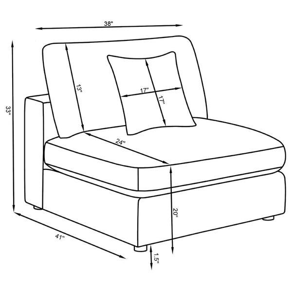 English Elm Rhette Beige 6-Piece Modular Sectional Sofa With Reversible Cushions, Ottomans & Accent Pillows B062S00993-GIGA
