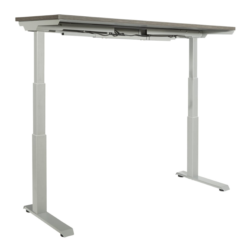 OSP Home Furnishings Ascend Ii Electric Standing Desk with Steel Frame for Modern Home Office Productivity 60" Silver A322460SVS