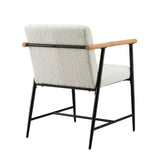 Christopher Knight Home® - Noble House - Dining Chair(Fabric-Beige+Plywood+Iron-Black)