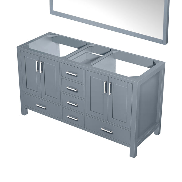 English Elm Dark Grey Double Bath Vanity With Mirror - 60" W X 22" D, Stylish Storage & Easy Installation! B2731S00515