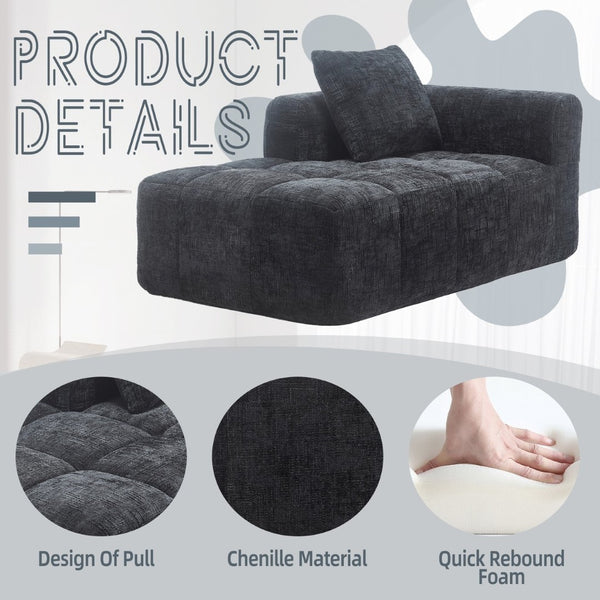 English Elm United We Win Chenille Loveseat Sofa | Modern Minimalist Sleeper For Small Spaces & Cozy Living Rooms W1568P255149-GIGA