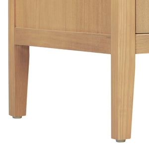 English Elm U_style Farmhouse Pine Veneer Buffet Cabinet with Double Doors for Kitchen or Entryway Natural N711P410389O
