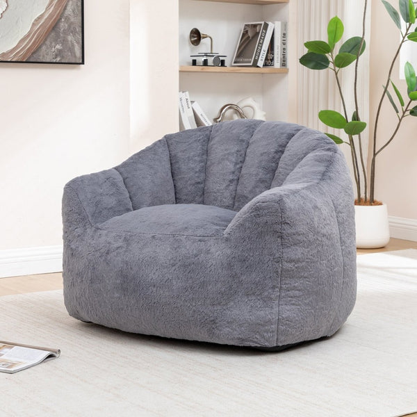 English Elm Bean Bag Sofa Chair with Armrests Memory Foam Filled Oversized Lounge Seat Adults W2200P390381