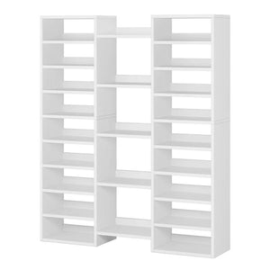 English Elm Storage Organizer Freestanding Shoe Rack 23 Shelf White Mdf Entryway Display Unit T3971P453348