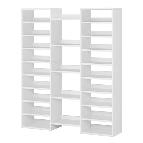 English Elm Storage Organizer Freestanding Shoe Rack 23 Shelf White Mdf Entryway Display Unit T3971P453348