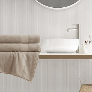 JLA Home Comfort Spaces - 500GSM Plush Turkish Cotton XL Towel Set — Spa-Soft 500 GSM, Quick-Dry, Oeko‑Tex Certified Luxury Bath Towels Beige AM73-0241