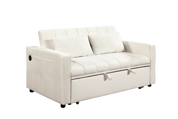 English Elm 3 In 1 Sleeper Sofa Couch Bed - Versatile Modern Design For Small Spaces, Quick Conversion & Comfort W1420P193611