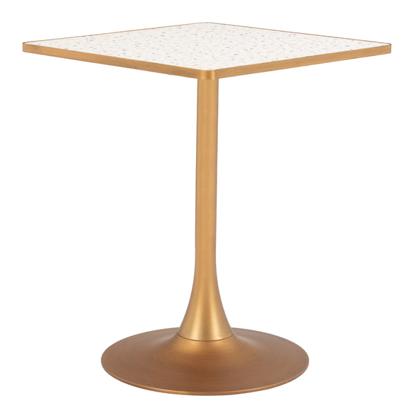 Zuo Modern Spot Bistro Table – Modern Elegance For Your Home Decor, Chic Mdf And Steel Design For Versatile Use Beige Mdf,Steel 110407-zuo-modern