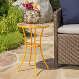 Christopher Knight Home® Barnsfield Yellow Ceramic Tile Outdoor Side Table