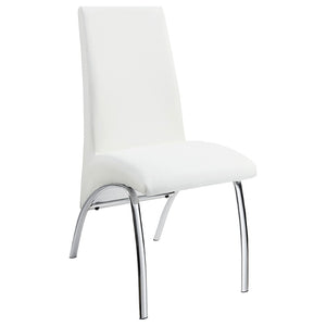 English Elm Darby Pu Leather Dining Side Chairs Set of 2 with Chrome Frame Modern Kitchen B062P440332