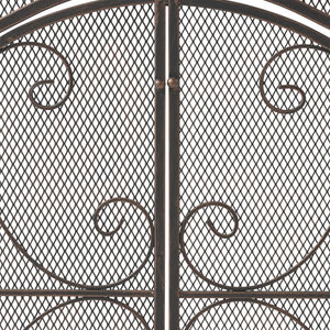 English Elm Christopher Knight Home® - FIRE Screen Gary 3-Panel Iron Fireplace Screen with Doors, Black Copper Finish, Camelback Scrollwork Protective Accent 65187.00BLKCOP