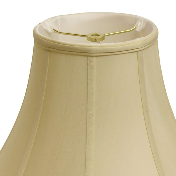 English Elm Slant Octagon Shantung Fabric Lampshade with Washer Fitter for Traditional Floor Lamps Antique White B075101439