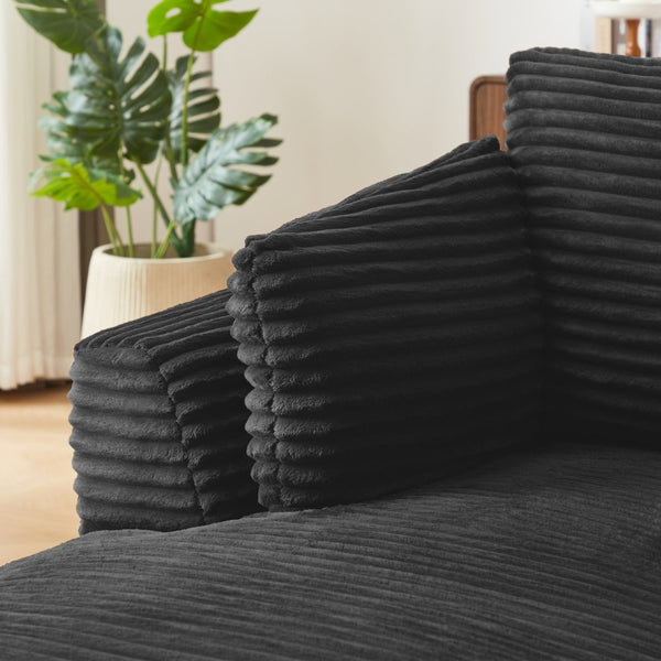 English Elm Oversized Corduroy Chaise Lounge Chair - Comfy, Modern Sofa For Living Rooms, Dorms & Small Spaces W2339P317971-GIGA