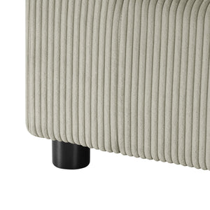 English Elm Chelsea Armless Chair - Soft Beige Corduroy, Modern Design, Plush Comfort For Small Spaces B050P401998