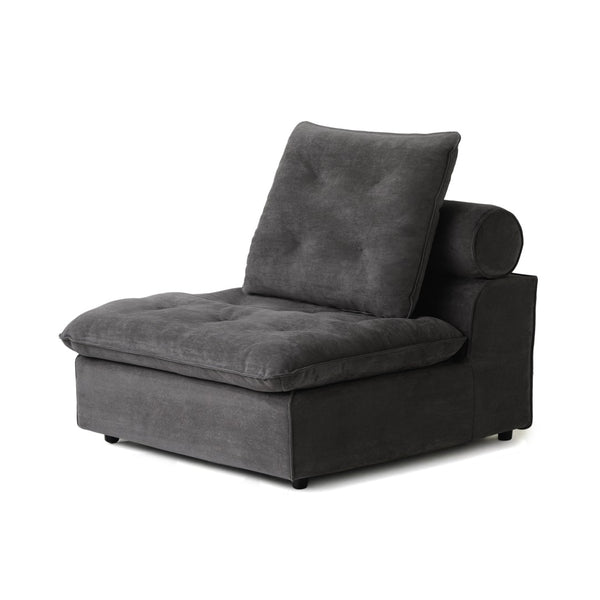 English Elm Sky Cloud Deluxe Adjustable Sectional Sofa - Elegant Grey Velvet 4-Seater For Modern Living Spaces B341S00028-GIGA