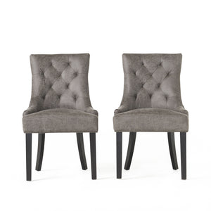English Elm Christopher Knight Home® - Cheney Dining Chair Set Of 2 - Stylish Slate Microfiber For Modern Comfort & Timeless Elegance 54181.00MFSLAT