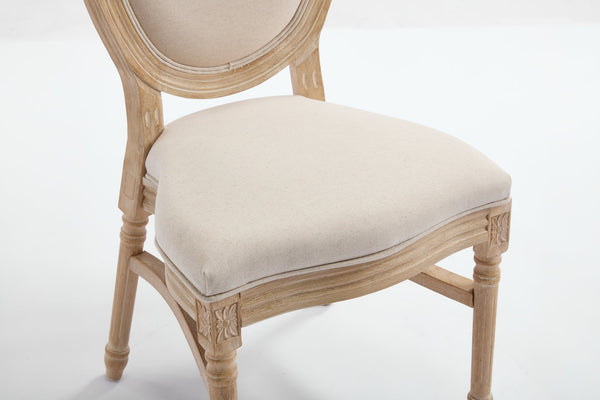 English Elm French Country Dining Chairs Set Of 2 - Elegant Upholstered, Stackable & Versatile For Any Space W3426P324205