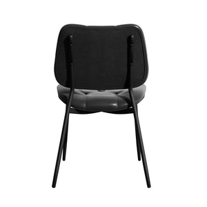 English Elm Dining Chairs Set Of 2 - Ergonomic Black Pu Leather, Thick Cushioned Modern Side Chairs For Comfort T3950P394501
