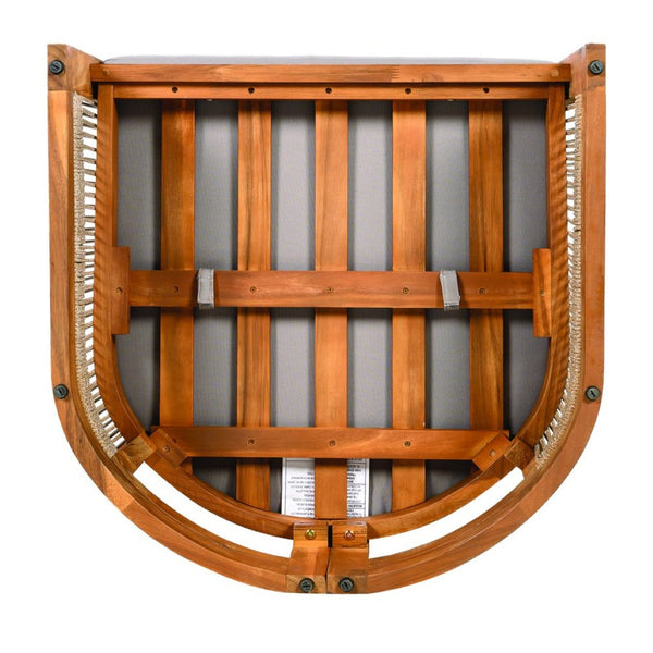English Elm [set of 2] Acacia Hardwood Outdoor Club Chairs with Rope Weave Panels and Cushions N767P367654E_2