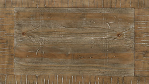 English Elm Wallace & Bay - Brown Rustic Upholstered King Bed with Sandstone Buff & Cream Accents, Easy-Care Wood Design taupe B361S00005