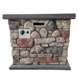 Christopher Knight Home® - Noble House - Carson Outdoor Square Fire Pit, Stone